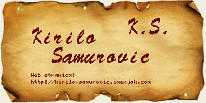 Kirilo Samurović vizit kartica